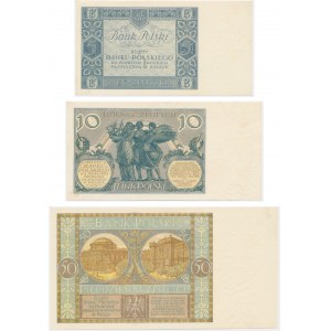 Zestaw, 5-50 złotych 1929-30 (3 szt.)