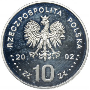 10 złotych 2002 August II Mocny - popiersie