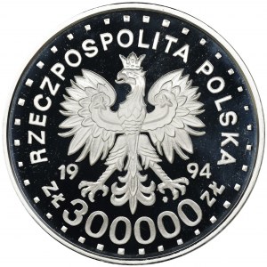 300.000 złotych 1994 Święty Maksymilian Kolbe