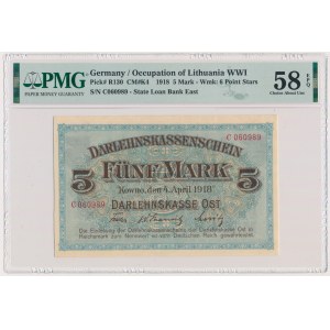 Kowno, 5 Mark 1918 - C - PMG 58 EPQ