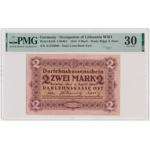 Kowno, 2 Mark 1918 - A - PMG 30 - RARE