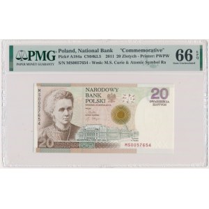 20 złotych 2011 - Maria Skłodowska Curie - PMG 66 EPQ