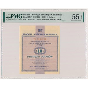 Pewex, 10 dolarów 1960 - Cf - z klauzulą - PMG 55 EPQ