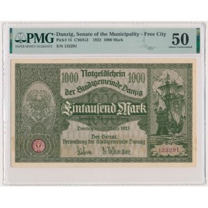 Danzig, 1.000 Mark 1923 - PMG 50
