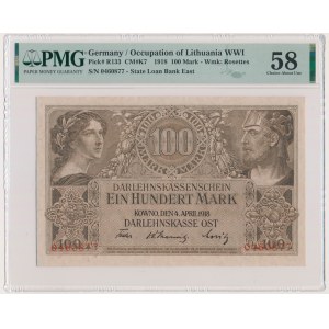 Kowno, 100 marek 1918 - PMG 58 - solidna nota