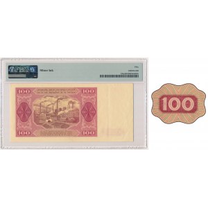 100 złotych 1948 - GZ z ramką - PMG 50