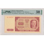 100 złotych 1948 - GZ z ramką - PMG 50