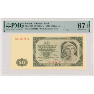 50 złotych 1948 - EL - PMG 67 EPQ