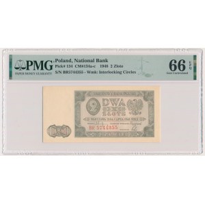 2 złote 1948 - BR - PMG 66 EPQ