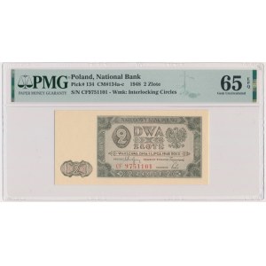 2 złote 1948 - CF - PMG 65 EPQ
