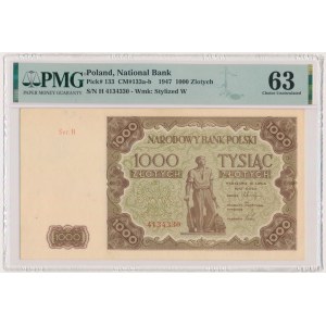 1.000 złotych 1947 - H - PMG 63