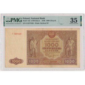 1.000 złotych 1946 - U - PMG 35