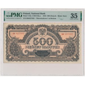 500 złotych 1944 ...owe - BM - PMG 35