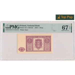 1 złoty 1946 - PMG 67 EPQ - OKAZOWY