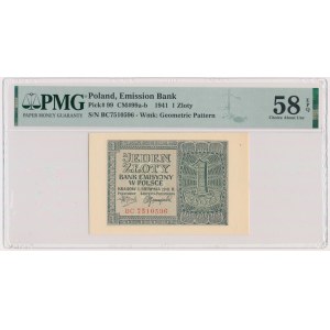1 złoty 1941 - BC - PMG 58 EPQ