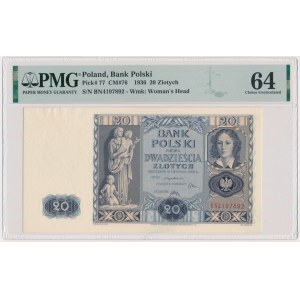 20 złotych 1936 - BN - PMG 64