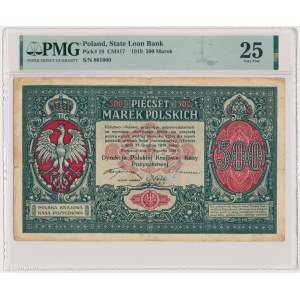 500 marek 1919 - Dyrekcja - PMG 25 - ŁADNY i NATURALNY