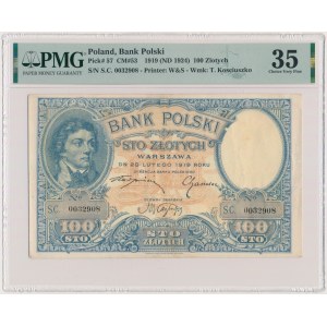 100 złotych 1919 - S.C - PMG 35