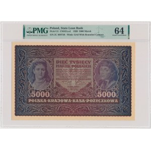 5.000 marek 1920 - II Serja C - PMG 64
