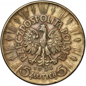 Piłsudski, 5 złotych 1934