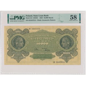 10.000 marek 1922 - H - PMG 58