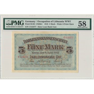 Kowno, 5 Mark 1918 - C - PMG 58