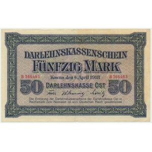 Kowno, 50 Mark 1918 - B -