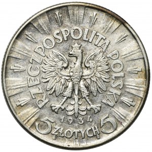 Piłsudski, 5 złotych 1934