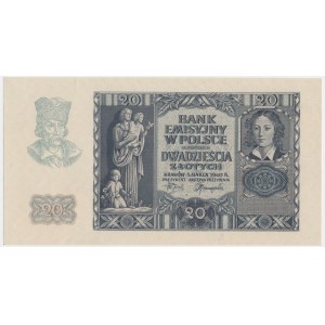 20 złotych 1940 - bez oznaczenia serii i numeracji