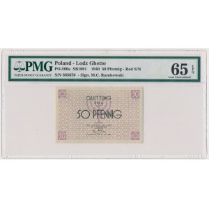 50 Pfennig 1940 - red serial number - PMG 65 EPQ