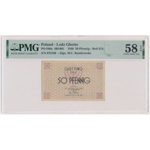 50 fenigów 1940 - numerator czerwony - PMG 58 EPQ