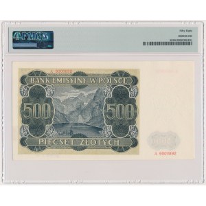 500 złotych 1940 - A - PMG 58