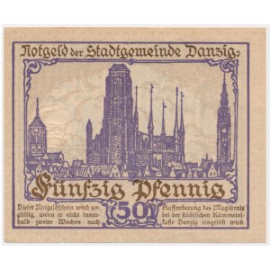 Danzig, 50 Pfennig 1919 - purple