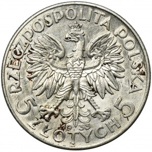 Głowa Kobiety, 5 złotych Warszawa 1933