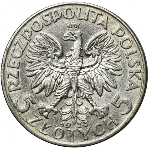 Głowa Kobiety, 5 złotych Warszawa 1933