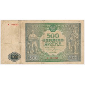 500 złotych 1946 - A - pierwsza seria