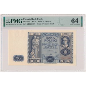 20 złotych 1936 - AT - PMG 64