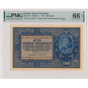 100 marek 1919 - IE Serja N - PMG 66 EPQ