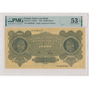 10.000 marek 1922 - H - PMG 53 EPQ - ładny i świeży