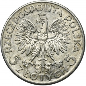 Głowa Kobiety, 5 złotych Warszawa 1933