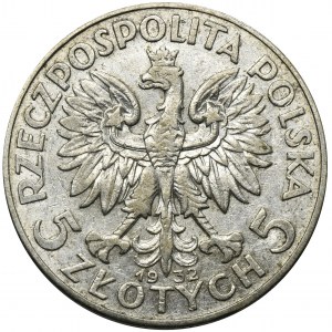 Głowa Kobiety, 5 złotych Londyn 1932