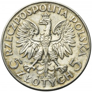 Głowa Kobiety, 5 złotych Warszawa 1933