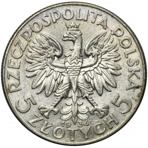 Głowa Kobiety, 5 złotych Warszawa 1934