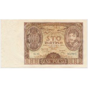 100 złotych 1932 - Ser. AS. - bez dodatkowych znw. -