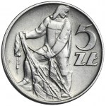 5 złotych 1958 Rybak - wąska ósemka