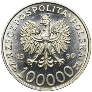 100.000 złotych 1990 Solidarność - TYP A