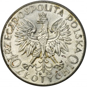 Głowa Kobiety, 10 złotych Warszawa 1932