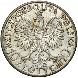 Głowa Kobiety, 10 złotych Londyn 1932