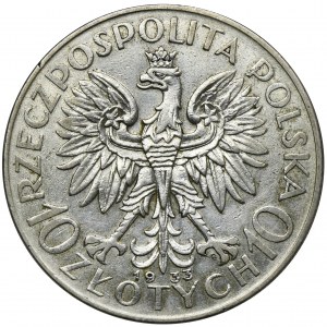 Głowa Kobiety, 10 złotych Warszawa 1933