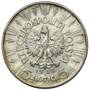 Piłsudski, 5 złotych 1938